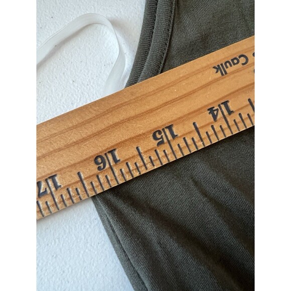 12pm by mon ami jumpsuit Women size M Stretch khaki sleeveless stretch waist - Picture 9 of 11